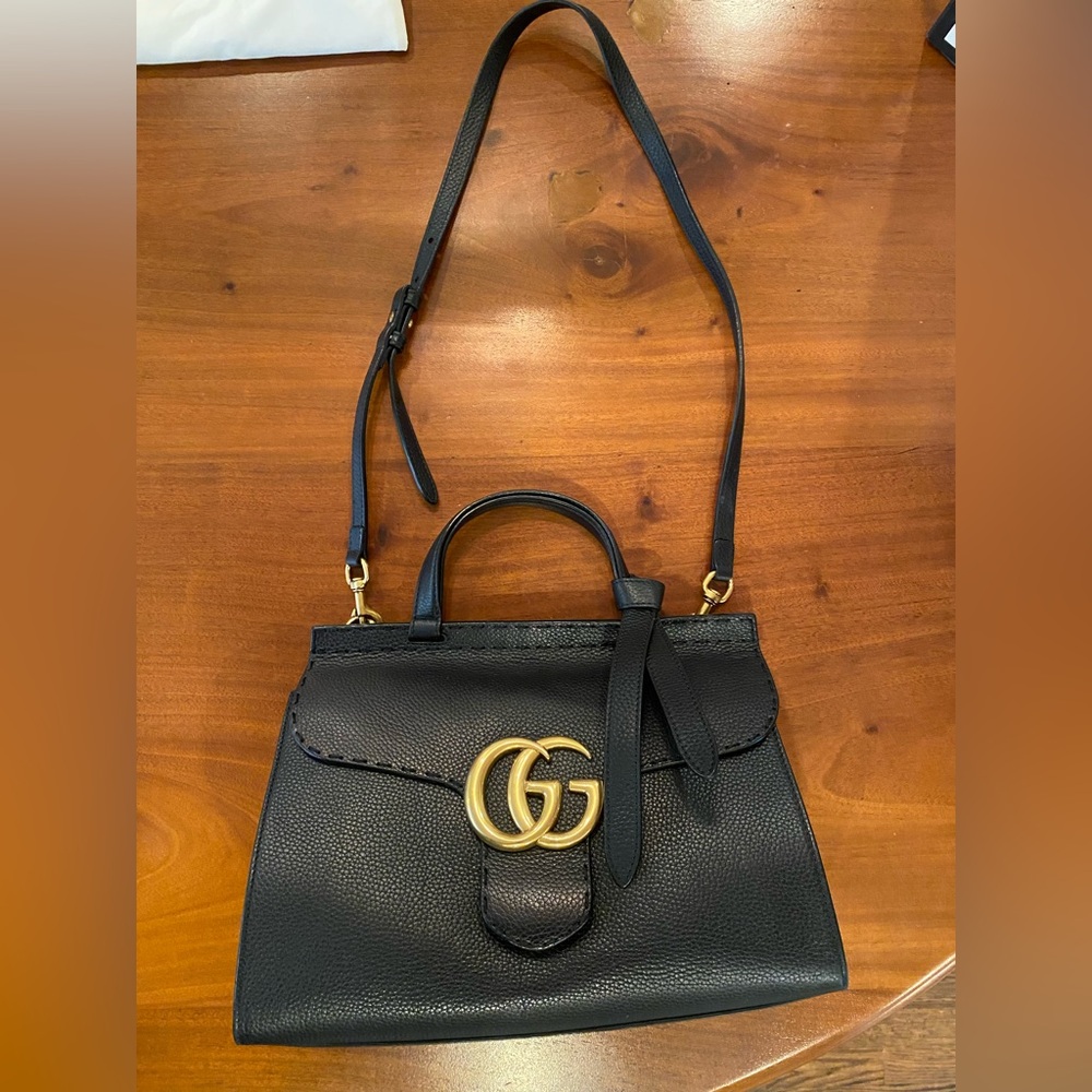 Gucci Black Satchel with Gold Accent - Picture 5 of 5